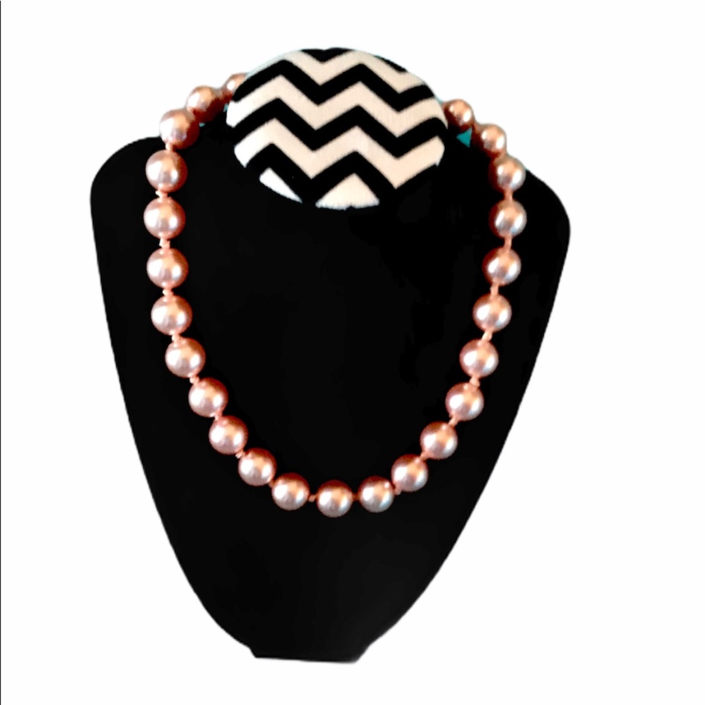 Light Pink Faux Pearl Necklace